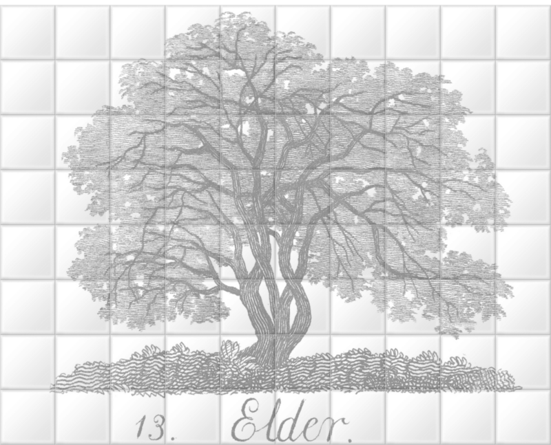 'Elder - Grey' Ceramic Tile Murals