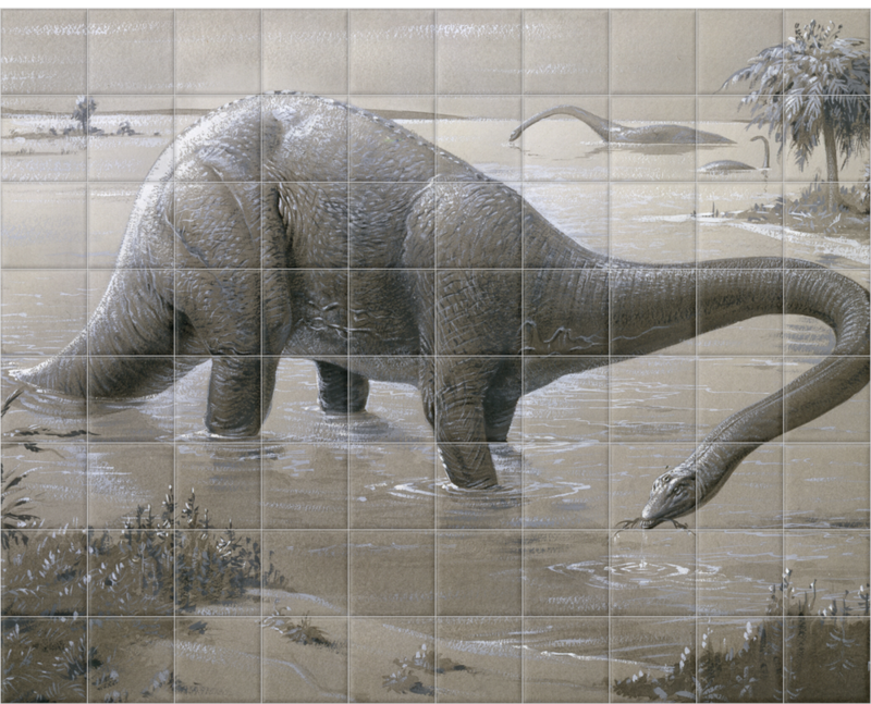 'Diplodocus' Ceramic tile murals
