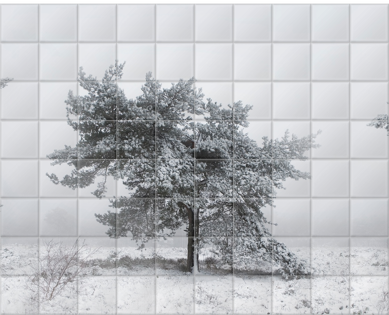'Winter Trees' Ceramic Tile Mural