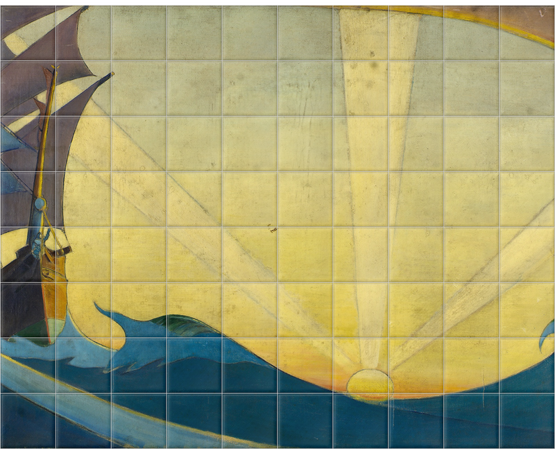 'The 'Cutty Sarrk' at Sunset' Ceramic Tile Mural