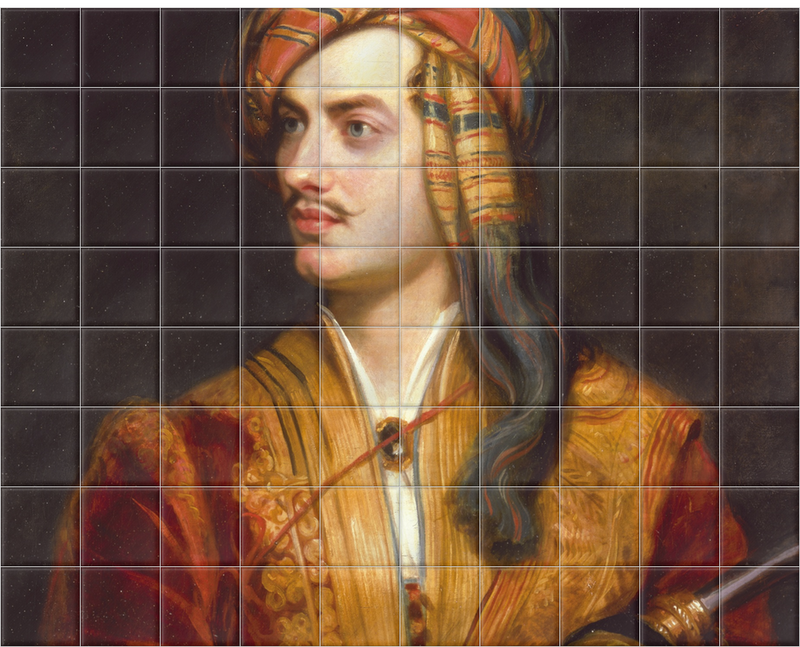 'George Gordon Byron' Ceramic Tile Mural