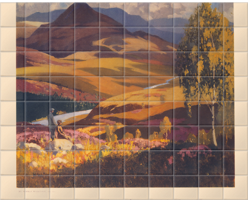 'Britain in Autumn' Ceramic Tile Mural
