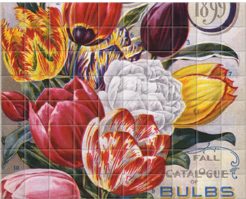 'Mayflower Tulips' Ceramic Tile Mural