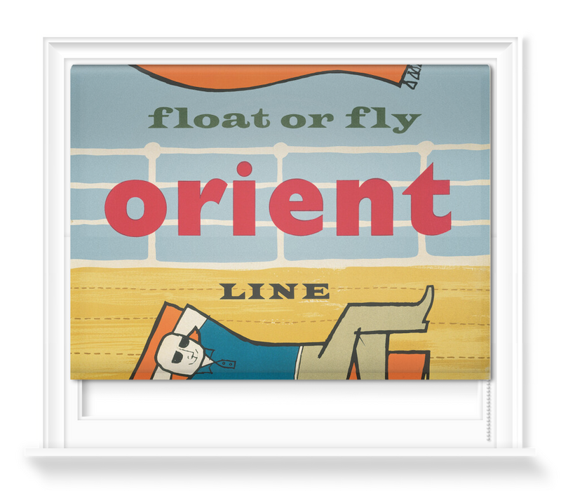 'Float or fly with Orient Line' Roller Blind