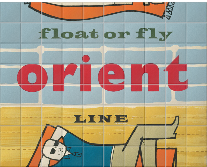 'Float or fly with Orient Line' Ceramic Tile Mural