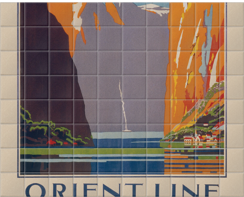 'Cruises to Norway and the Baltic' Ceramic Tile Mural