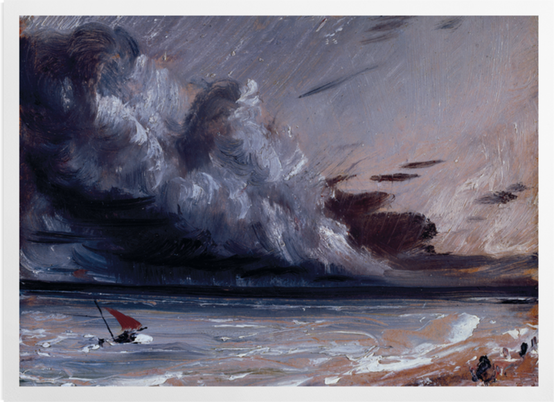 'Coast Scene with Stormy Sea' Art Prints