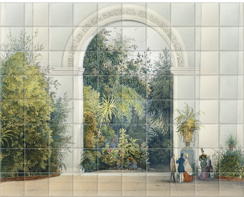 'Winter Garden Antoine' Ceramic Tile Mural