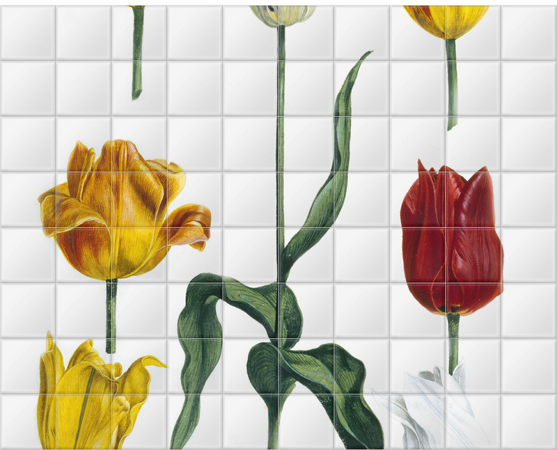 'Tulipa II' Ceramic Tile Mural