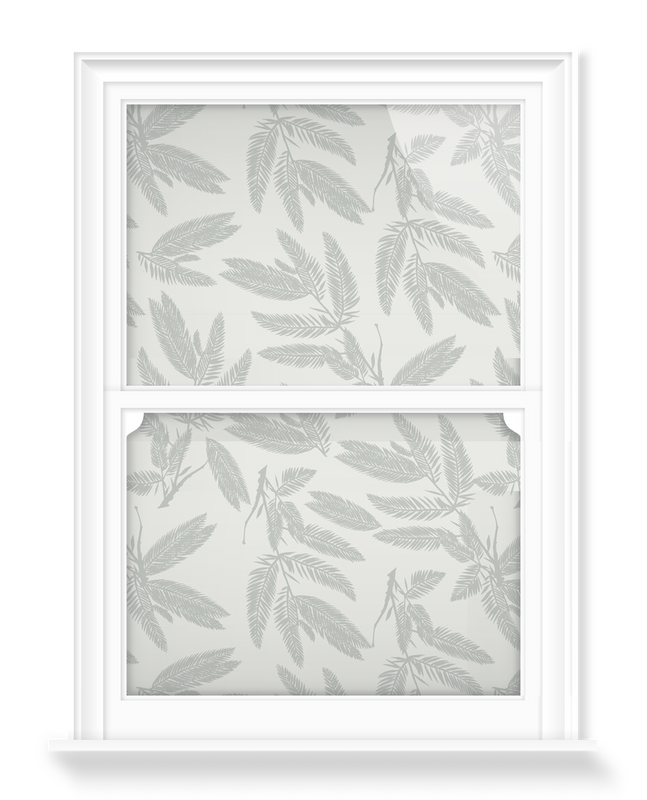 'Pale Silver Ferns' Decorative Window Films