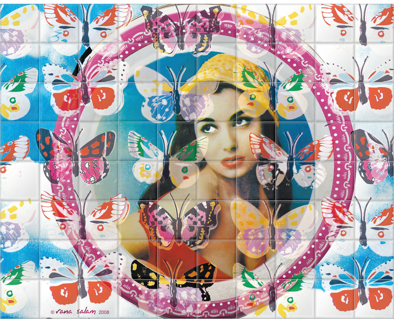 'Lili Ya Loulou': Lili the Pearl' Ceramic Tile Mural