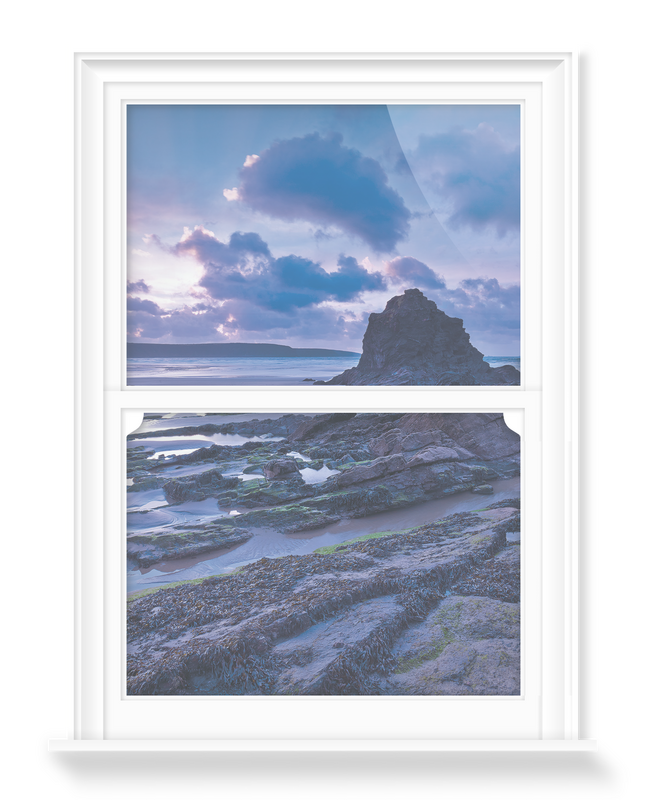 'Broad Haven Beach, St Bride's Bay, Pembrokeshire, Wales' Decorative Window Film