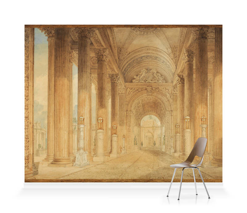 'View in the Portico' Wallpaper Mural
