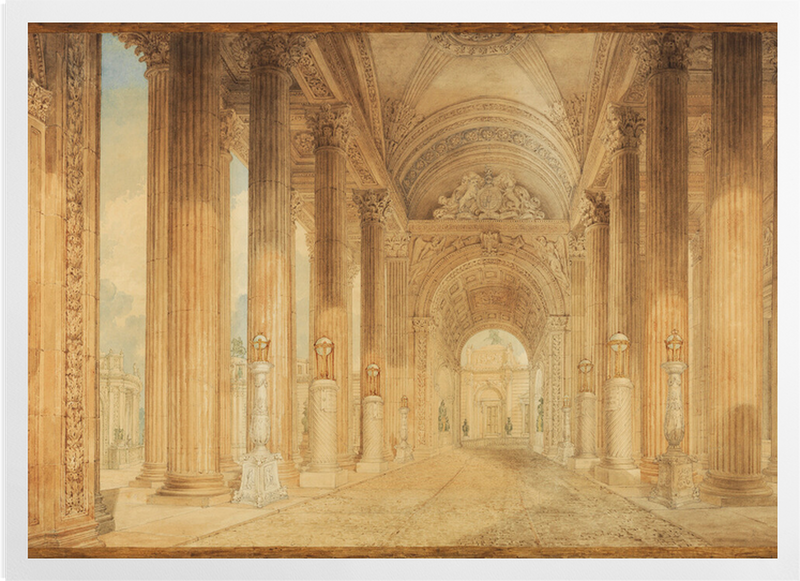 'View in the Portico' Art Prints