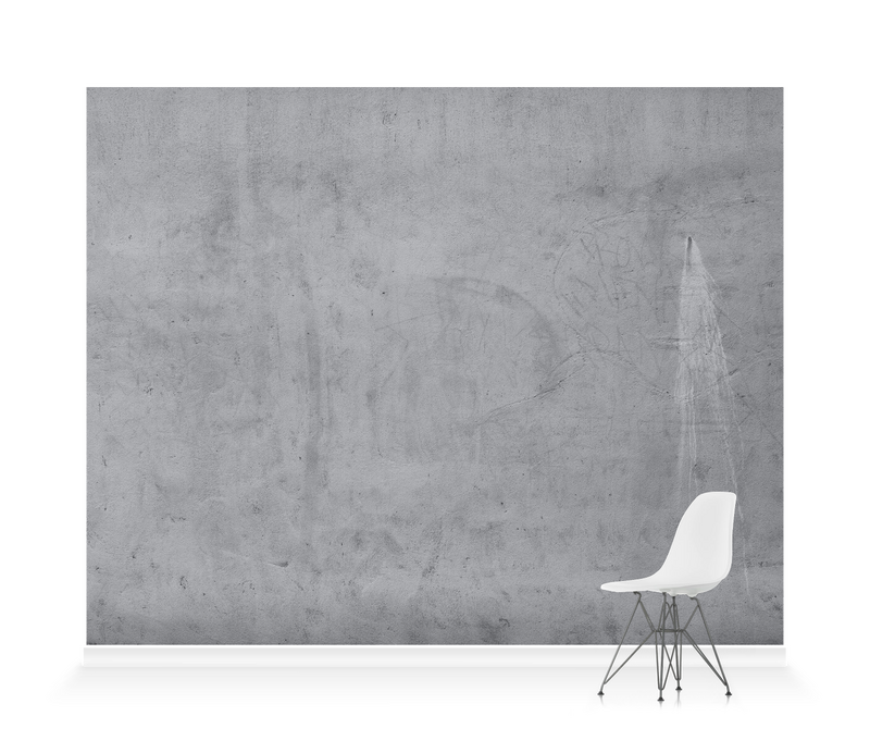 'Painted Concrete White' Wallpaper Mural