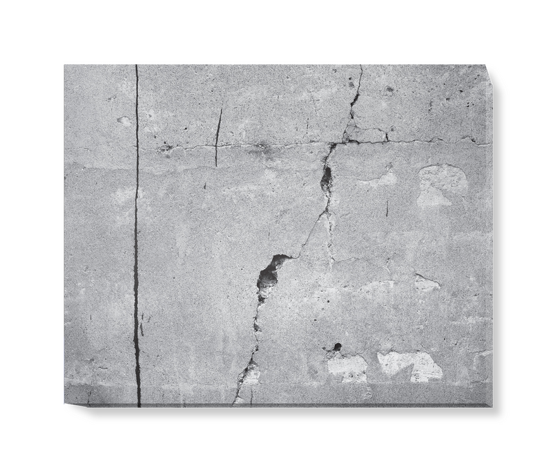 'Cracked Concrete White' Canvas Wall Art