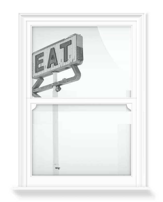'EAT', Halloran Springs' Decorative Window Film