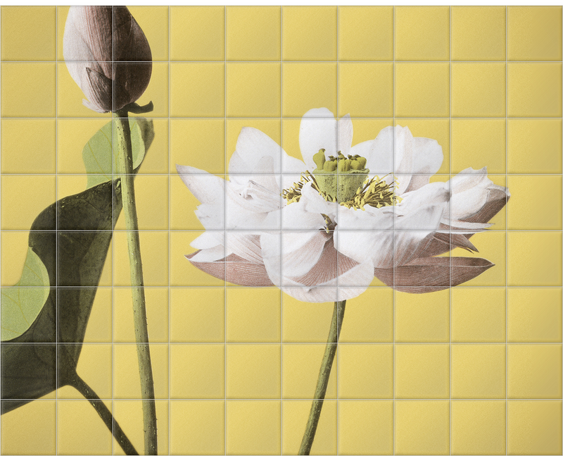 'Lotus' Ceramic Tile Mural