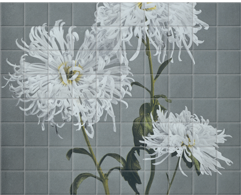 'Chrysanthemum' Ceramic Tile Mural