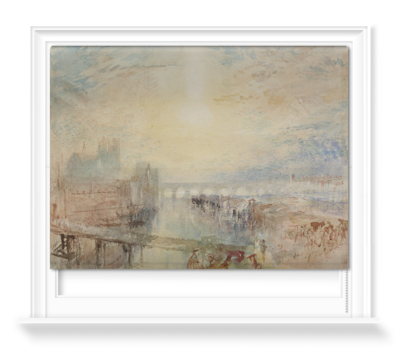 'View of the Danube and Regensburg cathedral at sunset' Roller Blind