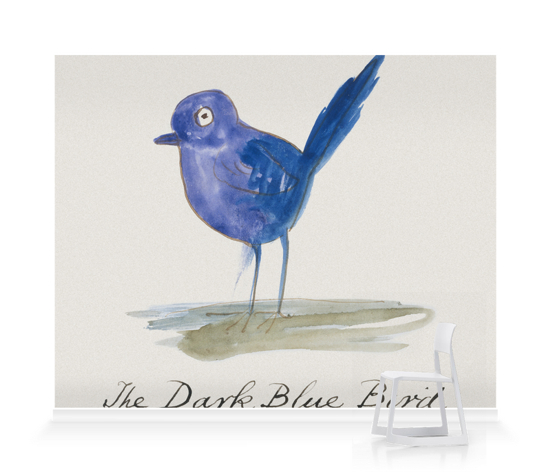 'The Dark Blue Bird' Wallpaper Mural