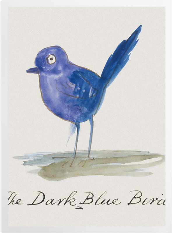 'The Dark Blue Bird' Art Prints
