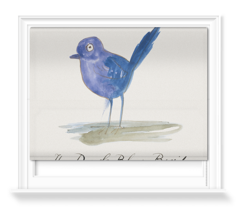 'The Dark Blue Bird' Roller Blind