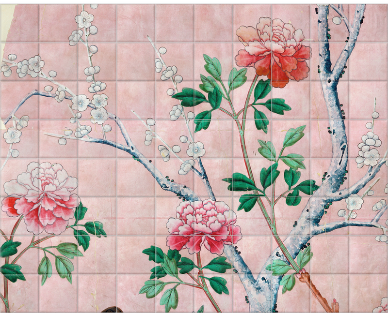 'Fragment of wallpaper' Ceramic Tile Mural