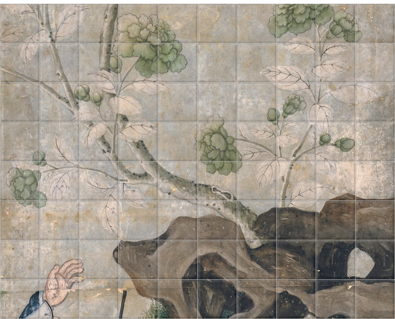 'Panel of Wallpaper II' Ceramic Tile Mural