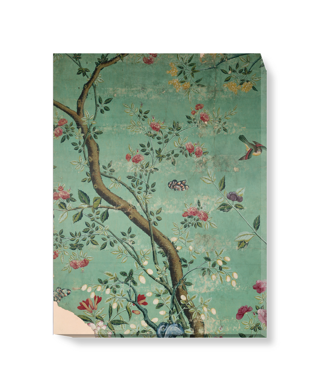 'Camellia Chinoiserie Wallpaper Fragment' Canvas Wall Art