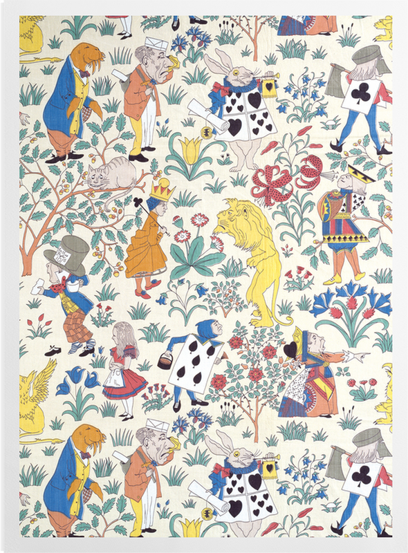 'Alice in Wonderland Textile Design' Art Prints