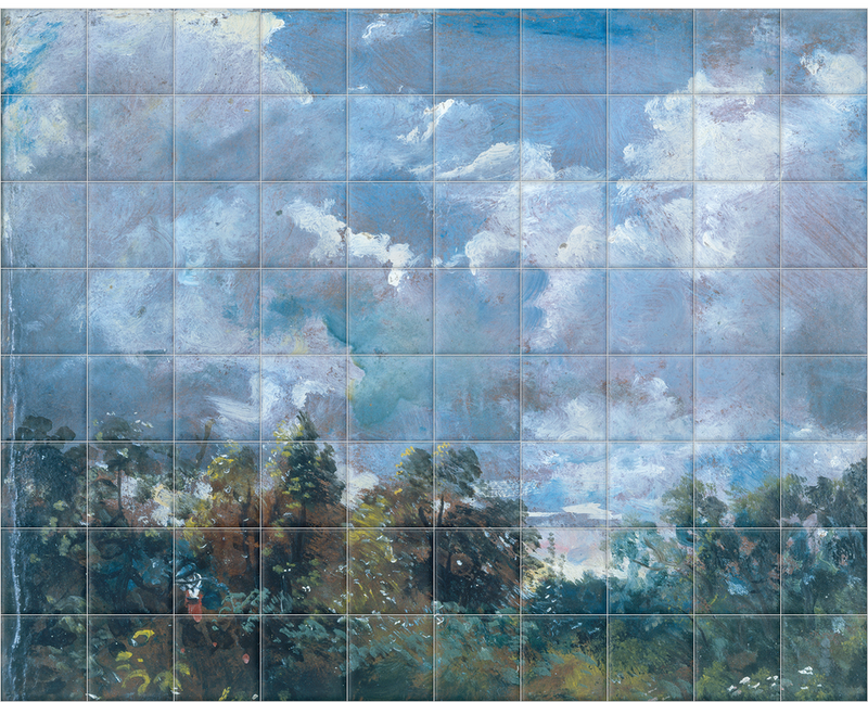 'Study of Sky and Trees' Ceramic Tile Mural
