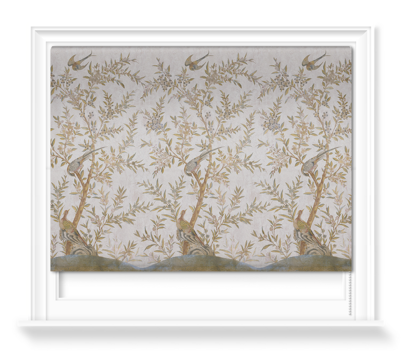 'Wotton-Under-Edge Chinoiserie Stone' Roller blinds