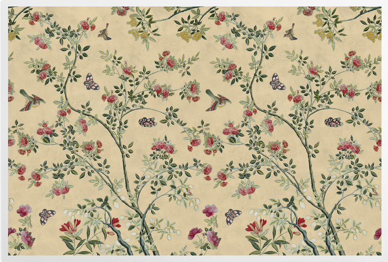 'Camellia Chinoiserie Parchment' Art prints
