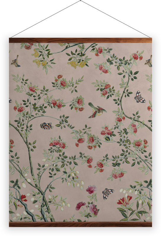 'Camellia Chinoiserie Plaster Pink' Wall Hangings