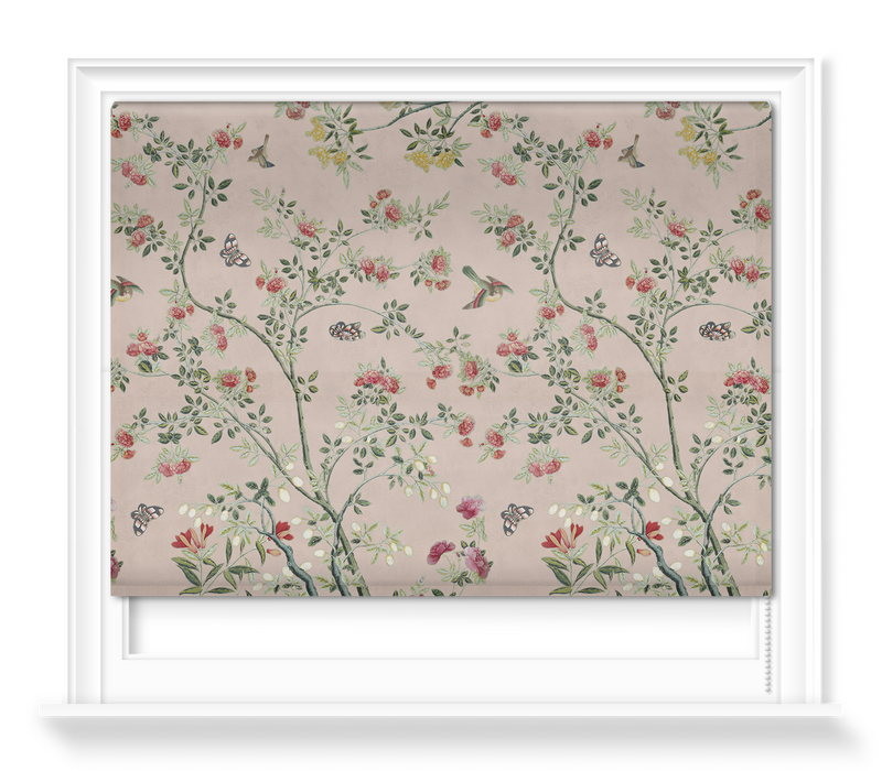 'Camellia Chinoiserie Plaster Pink' Roller blinds