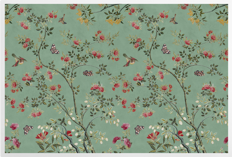 'Camellia Chinoiserie Jade Green' Art prints
