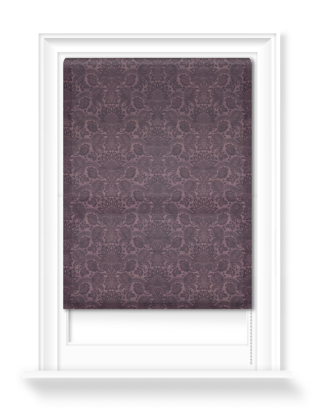 'Lydiard Damask Mulberry' Roller blinds