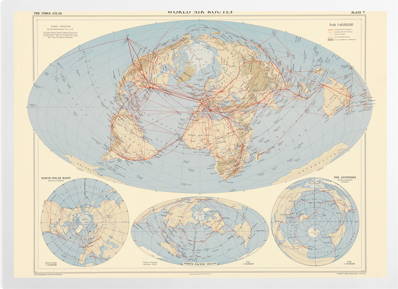 'World Air Routes' Art Prints